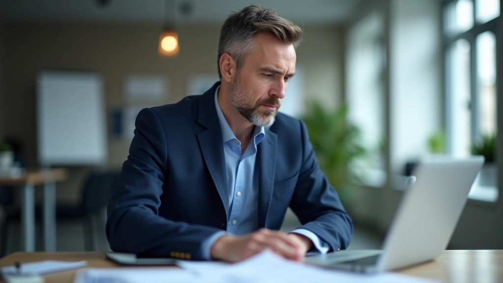 Arbeitnehmer und Arbeitgeber beim Besprechen von Kurzarbeitmaßnahmen in modernem Büroraum