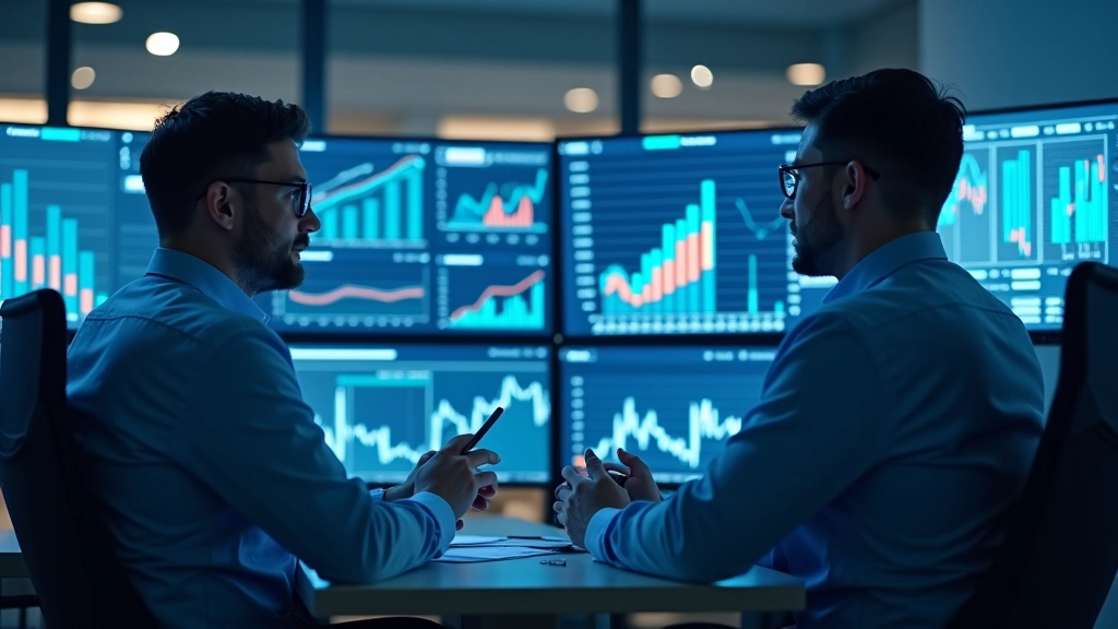 Modernes Analysezentrum mit Datenvisualisierungen zum Arbeitsmarkt