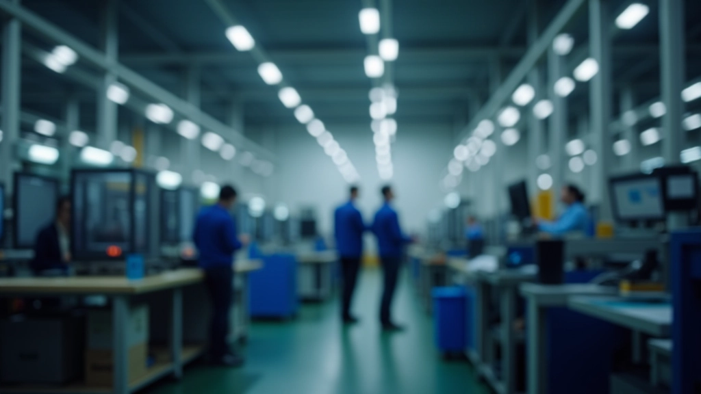 Industrielle Produktionshalle zeigt moderne Fertigung und Arbeitsprozesse